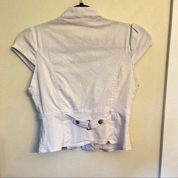 ❄️3/$25 White Military Captain Style Women's Top - Picture 4 of 8